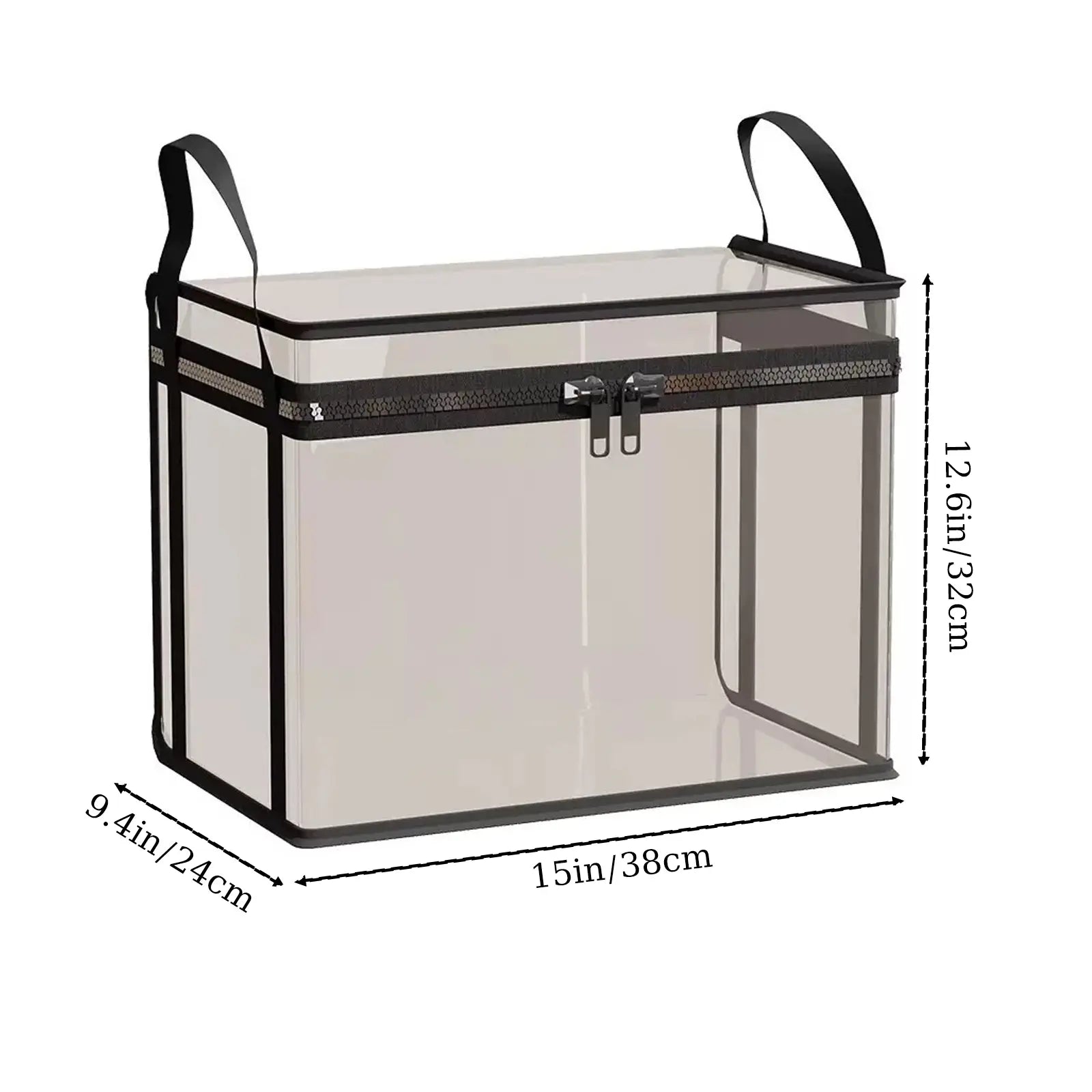 [ Free Shipping ]Large Clear Thick Plastic Storage Box with Hinged Lid, Heavy-Duty Durable High Capacity Organizer, Perfect for Home, Camping, Travel, Attic and Moving