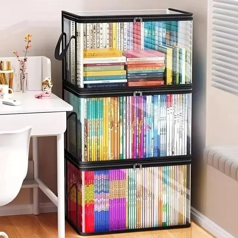 [ Free Shipping ]Large Clear Thick Plastic Storage Box with Hinged Lid, Heavy-Duty Durable High Capacity Organizer, Perfect for Home, Camping, Travel, Attic and Moving
