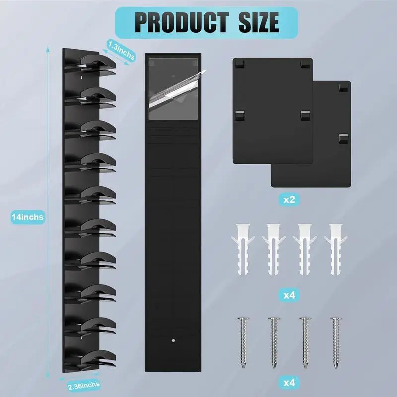 Hat Organizer for Baseball Caps 2Pack, Hat Rack for Wall with Strong Adhesive Hold up to 20 Hats, Hat Hanger Holder Display for Door Closet, Cap Organizer Storage Multilayer Two Mounting Option(Black) Wall-Mounted Multilayer Adjustable Hat Hooks