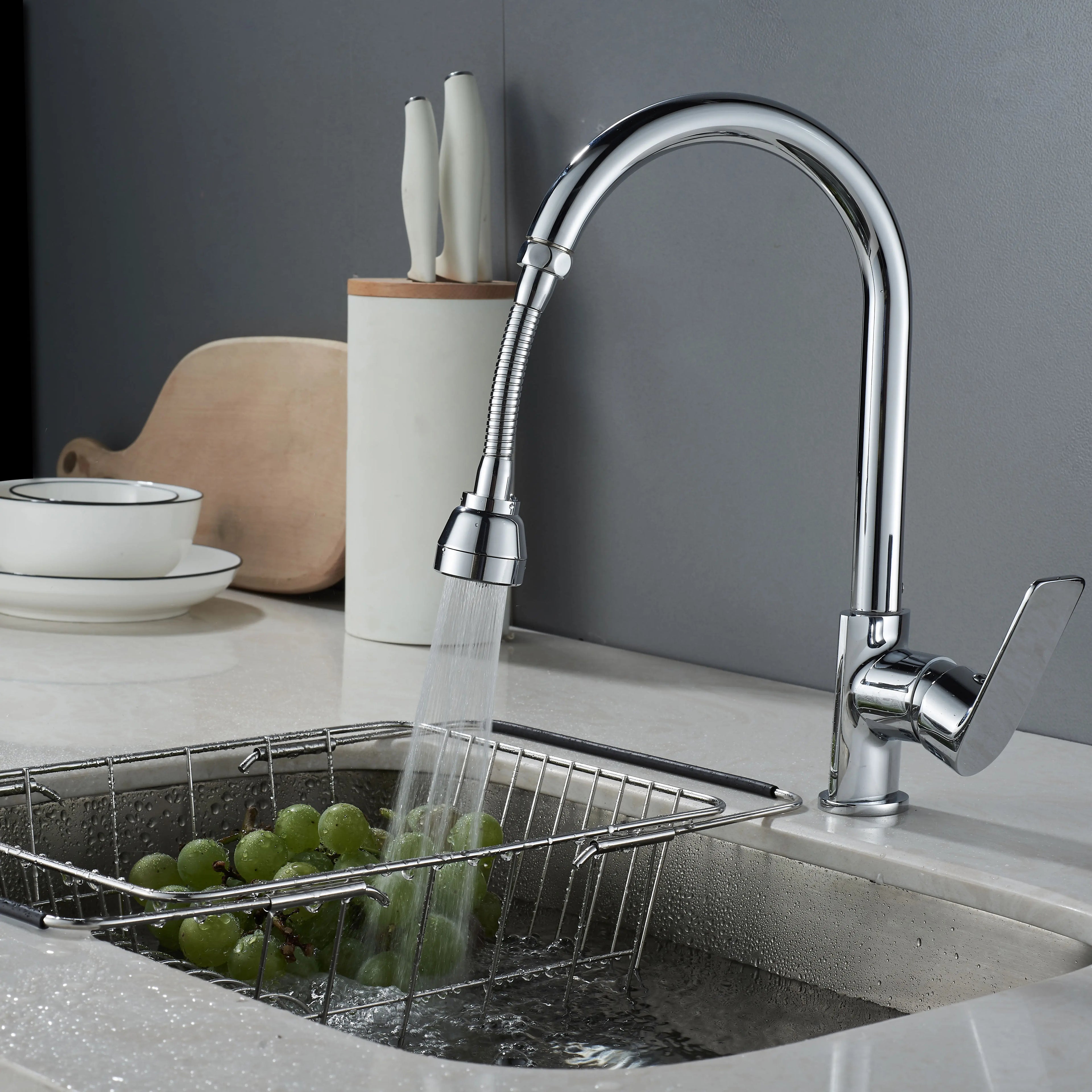 Swivel Faucet-Extender Sink-Aerator - 3 Modes Splash Water Filter Extension, Kitchen Bathroom 360° Rotatable Spray Attachment, Multifunctional Universal Robotic Arm -Wash Hand/Hair/Face