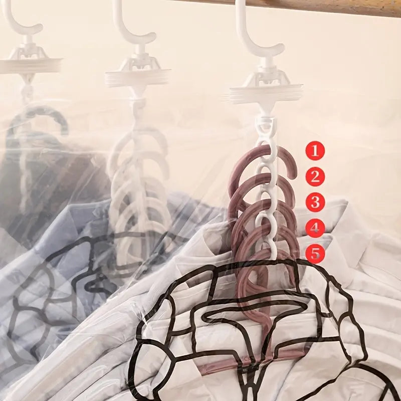 5 Hooks Extra Large Hanging Vacuum Compression Storage Bag | Thickened Organizer, Elongated Design, No Power Required, Clothing Protection and Space Saver, Dustproof Cover