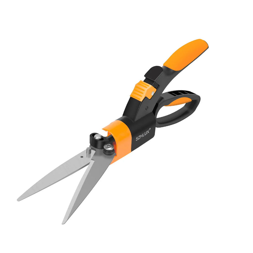 SZHLUX Grass Shears 360-Degree Swivel Blades, Ultra-Sharp Grass Cutter with 5’’ Stainless Steel Blades, Gardening Shears and Plant Cutting Scissors