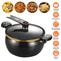 Micro Pressure Cooker 8.45Qt Nonstick Cooking Pot Fast Cooking Kitchen Cookware with Safety Valve Glass Lid for Gas Stovetop, Mothersdaygift#Summervibes