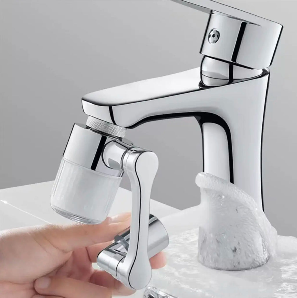 POLARIS Faucet Aerator Extender 1080° Rotating – 2-Mode Splash-Free Micron Water Filter, Fits 95% of Kitchen Bathroom Faucets, All-Angle Swivel