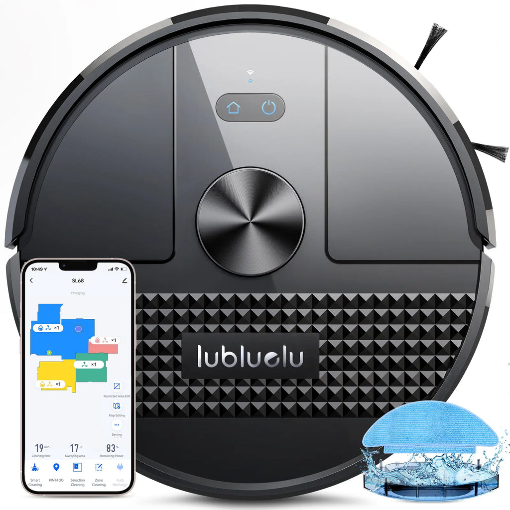 Smart Robot Vacuum and Mop with Auto-Empty Dock, 5500Pa Strong Suction, 60-Day Large Dustbin, Lidar Navigation, Alexa & App Control – for Pet Hair, Floors & Carpets