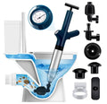 High Pressure Toilet Plunge, Toilet Plunger Drain Clog Remover, Multi-Drain Unclogger for Toilets, Bathroom, Sink, Kitchen Clogs, Stainless Steel Design with Real-Time Pressure Gauge