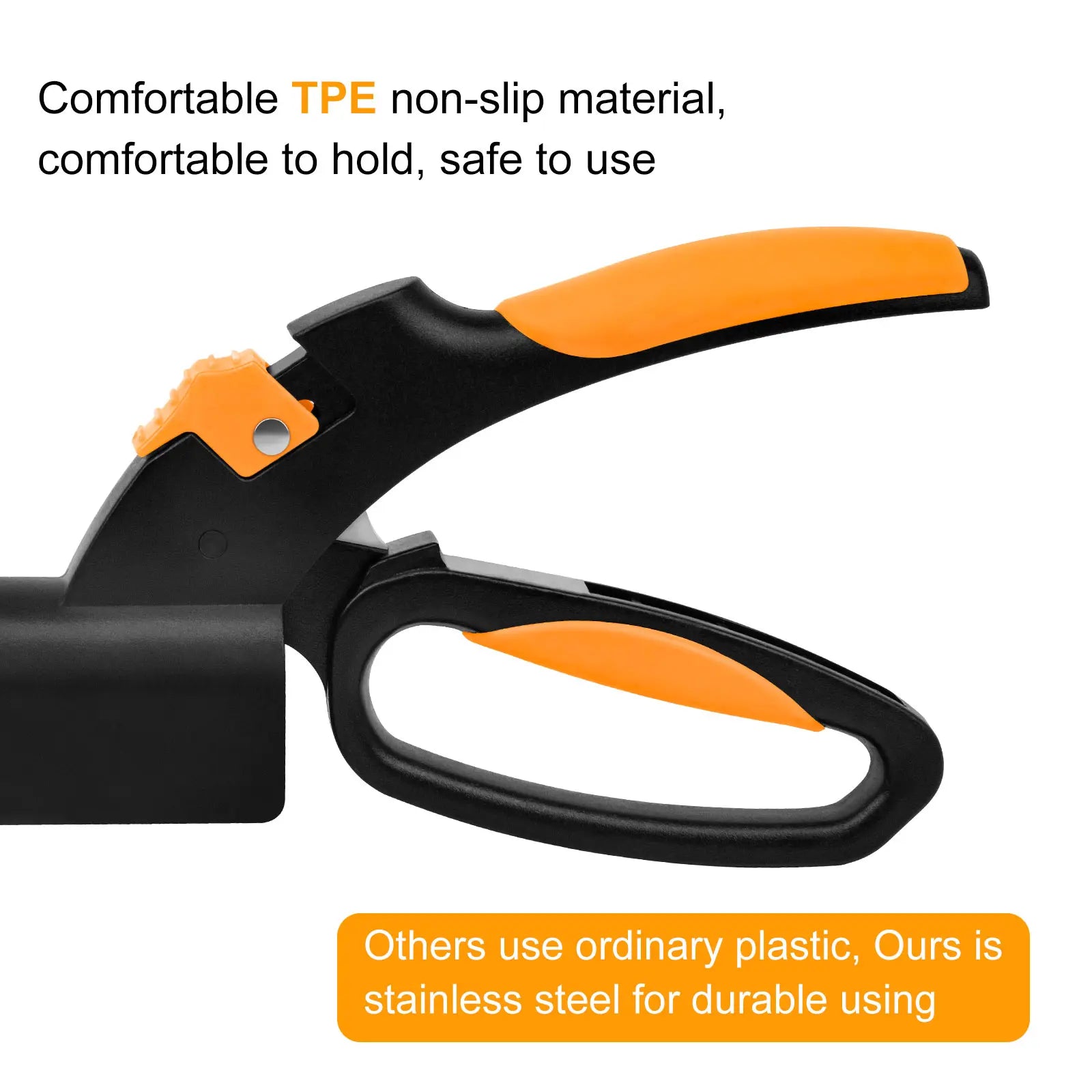 SZHLUX Grass Shears 360-Degree Swivel Blades, Ultra-Sharp Grass Cutter with 5’’ Stainless Steel Blades, Gardening Shears and Plant Cutting Scissors