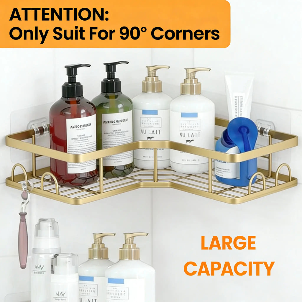 5-Pack Triangular Shower Caddy Bathroom Accessories Set, 2026 Trending No-Drill Strong Adhesion Suction Cup, Heavy-Duty Rustproof Waterproof Stainless Steel, Anti-Slipping Soap Toothbrush Holder, Large-Capacity Organizer for Bathroom Dorm, Ideal Gift,Summ